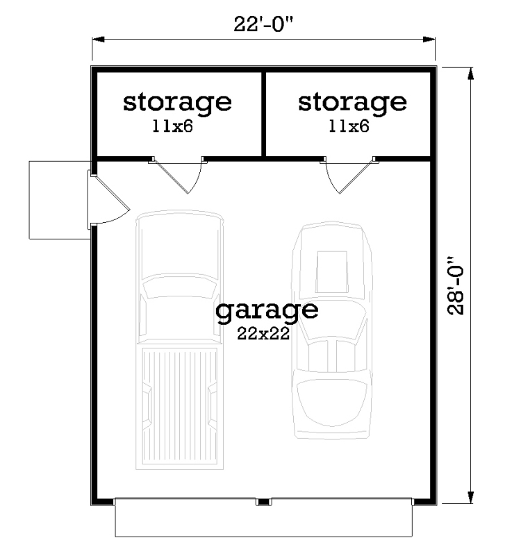 Optional Garage Plan image of Blairwood - 1635 House Plan